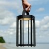 ZONE Denmark FIREFLY Lampion LED 30 cm / Jasnoszara